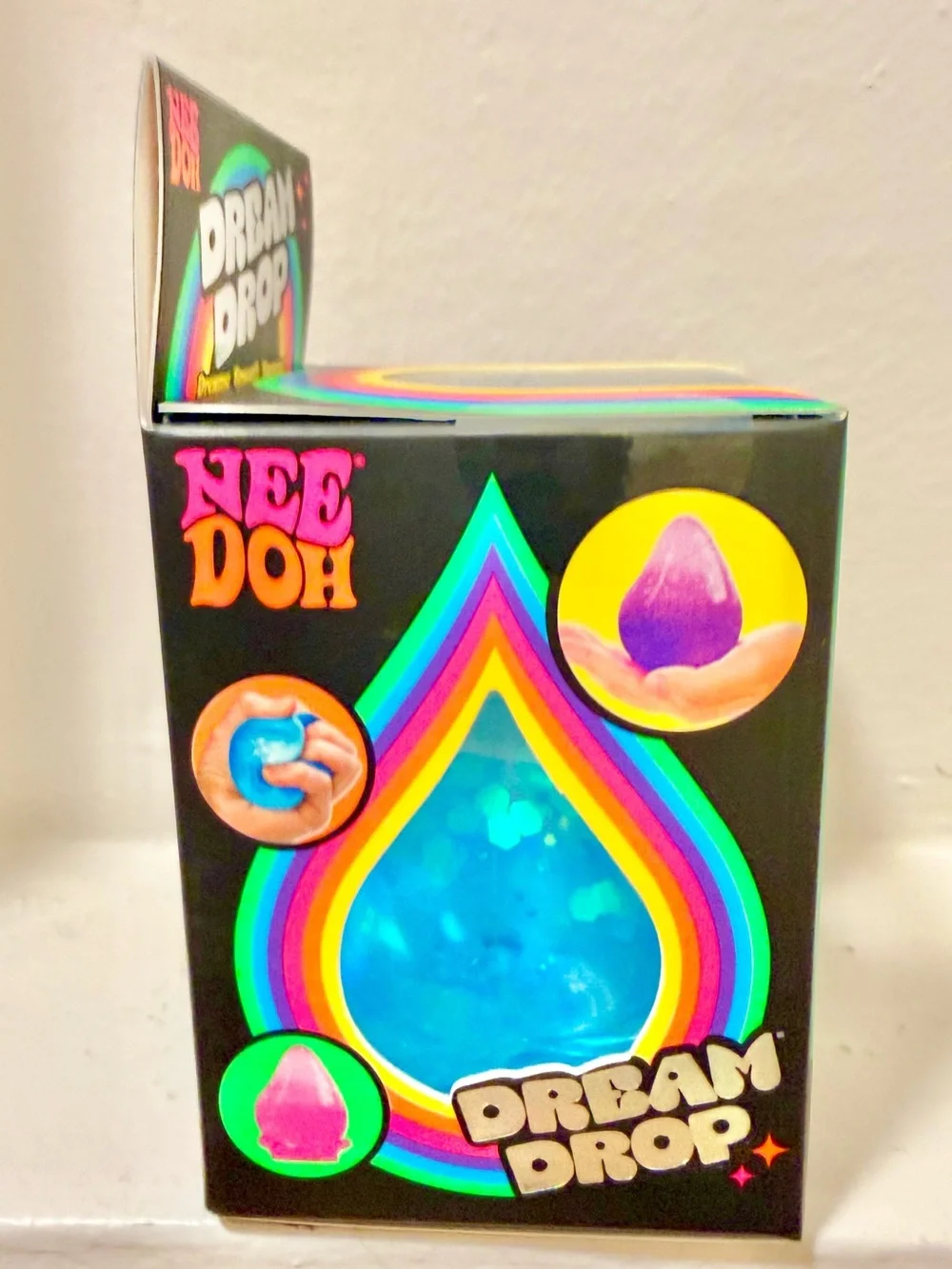NEW! 100% AUTHENTIC Schylling NeeDoh NEE DOH Dream Drop - sparkle blue!